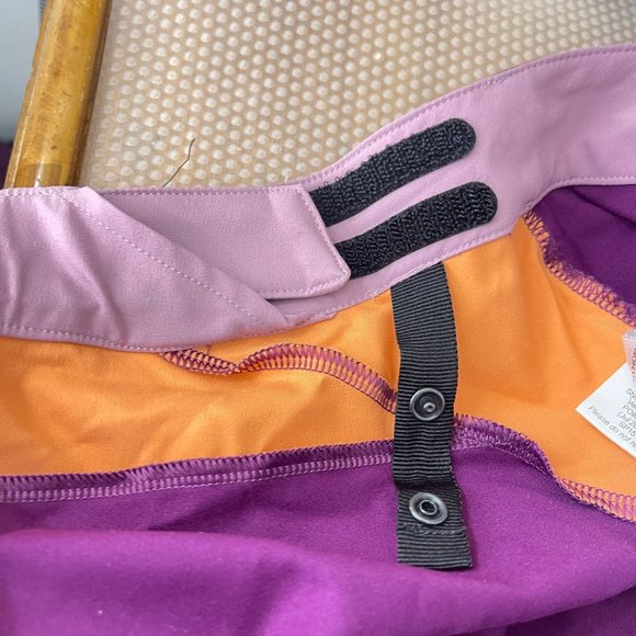 PEARL IZUMI Womens L Purple Orange Canyon MTB Cycling Shorts Adjustable Waist - Picture 10 of 13